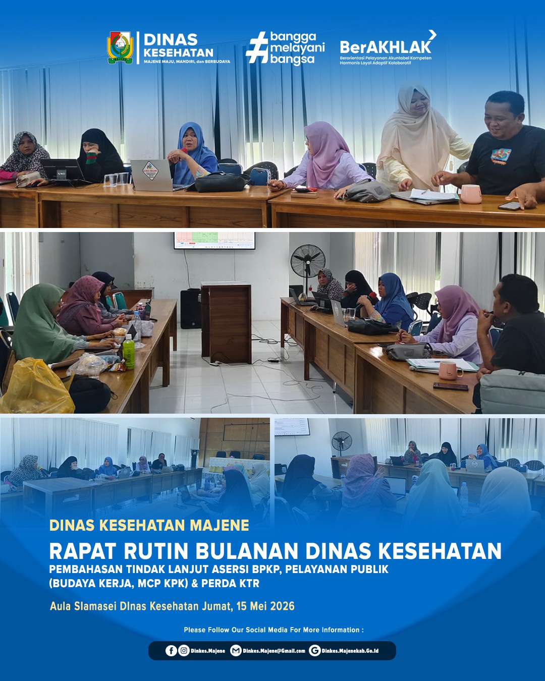 RAPAT RUTIN BULANAN DINKES MAJENE